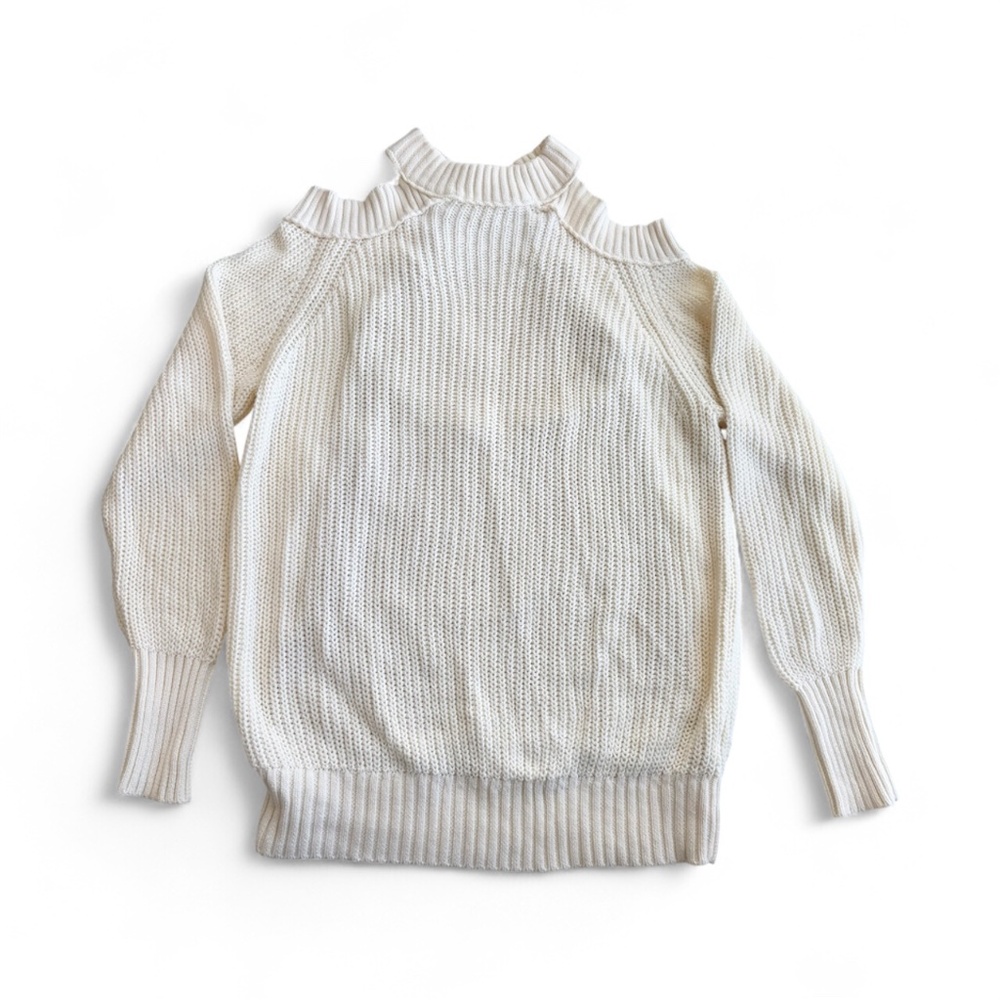 Free People Half Moon Bay Pullover Sweater Ivory Size S